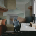 Geometrics, Beige Mural Wallpaper - room preview 02