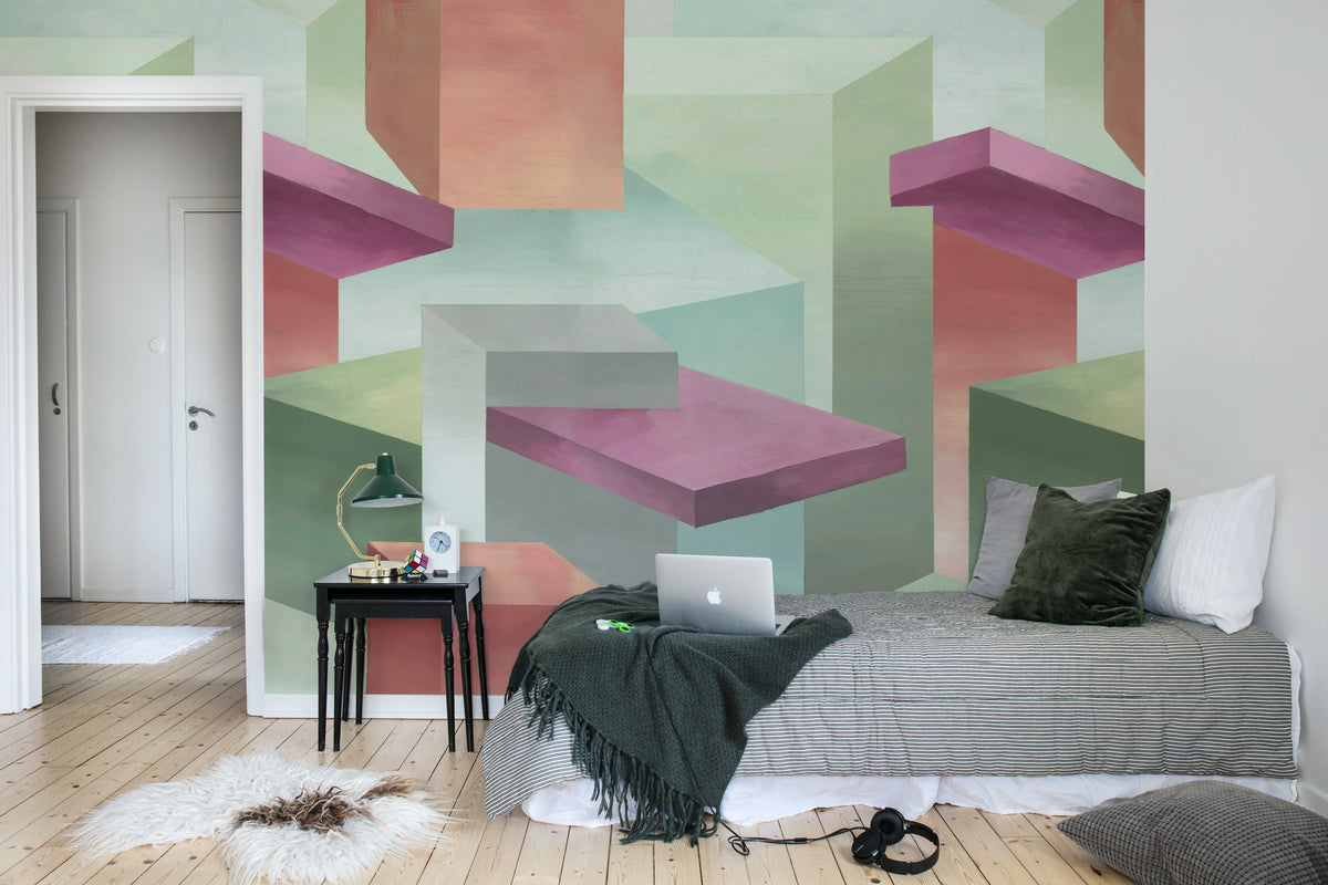 Geometrics, Multi Mural Wallpaper - room preview 02