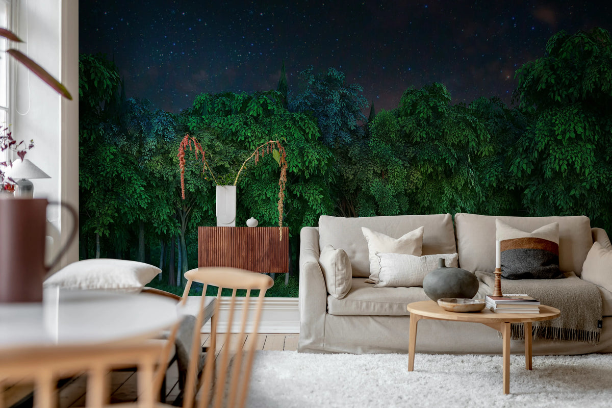 Gaming Woods, Night Mural Wallpaper - room preview 02