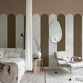 Circus Stripes, Chocolate Mural Wallpaper - room preview 02