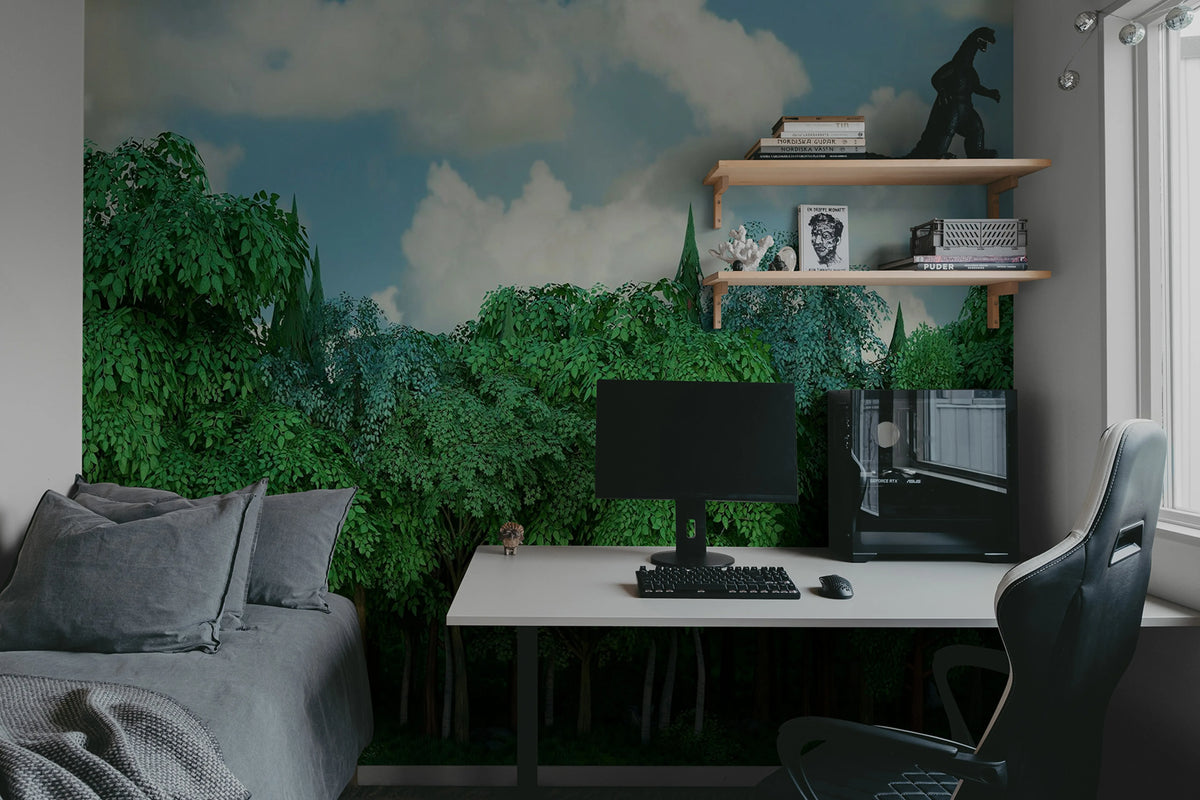 Gaming Woods, Summer Mural Wallpaper - room preview 02
