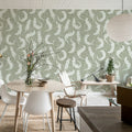Cute Otters, Beige Mural Wallpaper - room preview 02