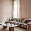 Linear Flow, Pink Mural Wallpaper - room preview 02