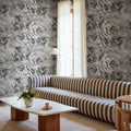 Marble Flow, Black Mural Wallpaper - room preview 02