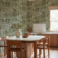 Marble Flow, Green Mural Wallpaper - room preview 02