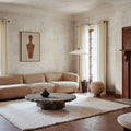 Marble Flow, Beige Mural Wallpaper - room preview 02