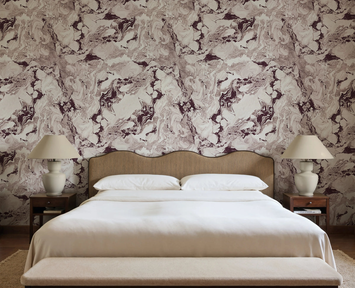 Stone Marble, Pink Mural Wallpaper - room preview 02