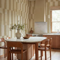 Broken Stripes, Beige Mural Wallpaper - room preview 02