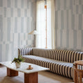Broken Stripes, Light Blue Mural Wallpaper - room preview 02