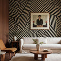 Abstract Weave, Black Mural Wallpaper - room preview 02