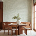 Abstract Weave, Light Green Mural Wallpaper - room preview 02