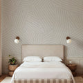 Abstract Weave, Beige Mural Wallpaper - room preview 02