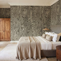 Wood Shades, Gray Mural Wallpaper - room preview 02
