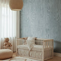 Wood Shades, Blue Mural Wallpaper - room preview 02