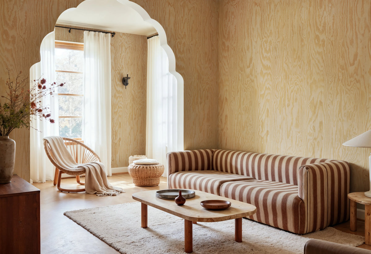 Wood Shades, Pine Wood Mural Wallpaper - room preview 02