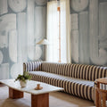 Smooth Brush, Blue Mural Wallpaper - room preview 02