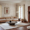 Smooth Brush, Beige Mural Wallpaper - room preview 02
