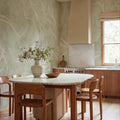 Soft Curve, Green Mural Wallpaper - room preview 02