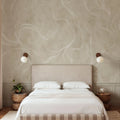 Soft Curve, Beige Mural Wallpaper - room preview 02