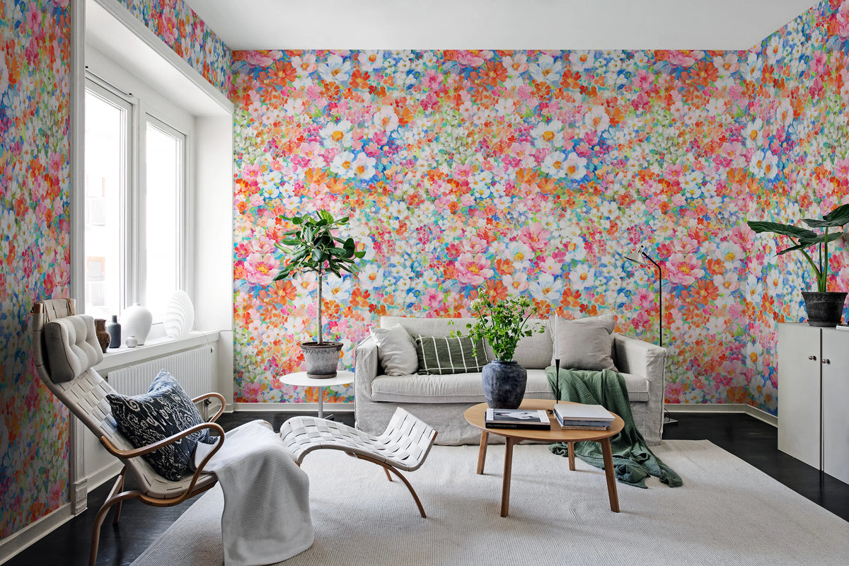 Flowerhaze, Color Mural Wallpaper - room preview 02