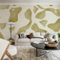 Abstract Motifs, Yellow Mural Wallpaper - room preview 02