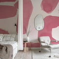Wiggle Shapes, Pink Mural Wallpaper - room preview 02