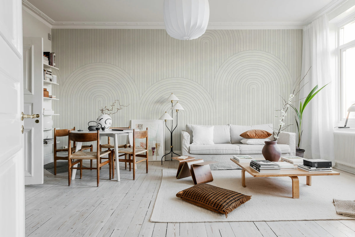 Clay Hills, Beige Mural Wallpaper - room preview 02