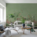 Jungle Meadow, Green Mural Wallpaper - room preview 02