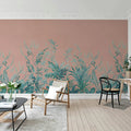 Jungle Meadow, Pink Mural Wallpaper - room preview 02