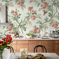 Rose Garland, Pink Mural Wallpaper - room preview 02