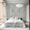 Abstract Path, Gray Mural Wallpaper - room preview 02