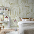Abstract Path, Beige Mural Wallpaper - room preview 02