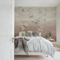 Concrete Flowers, Pink Mural Wallpaper - room preview 02