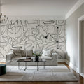 Peaceful, Black & White Mural Wallpaper - room preview 02