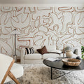 Peaceful, Red Mural Wallpaper - room preview 02