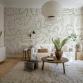 Peaceful, Beige Mural Wallpaper - room preview 02