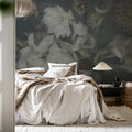 Glossy Flower, Vintage Mural Wallpaper - room preview 02