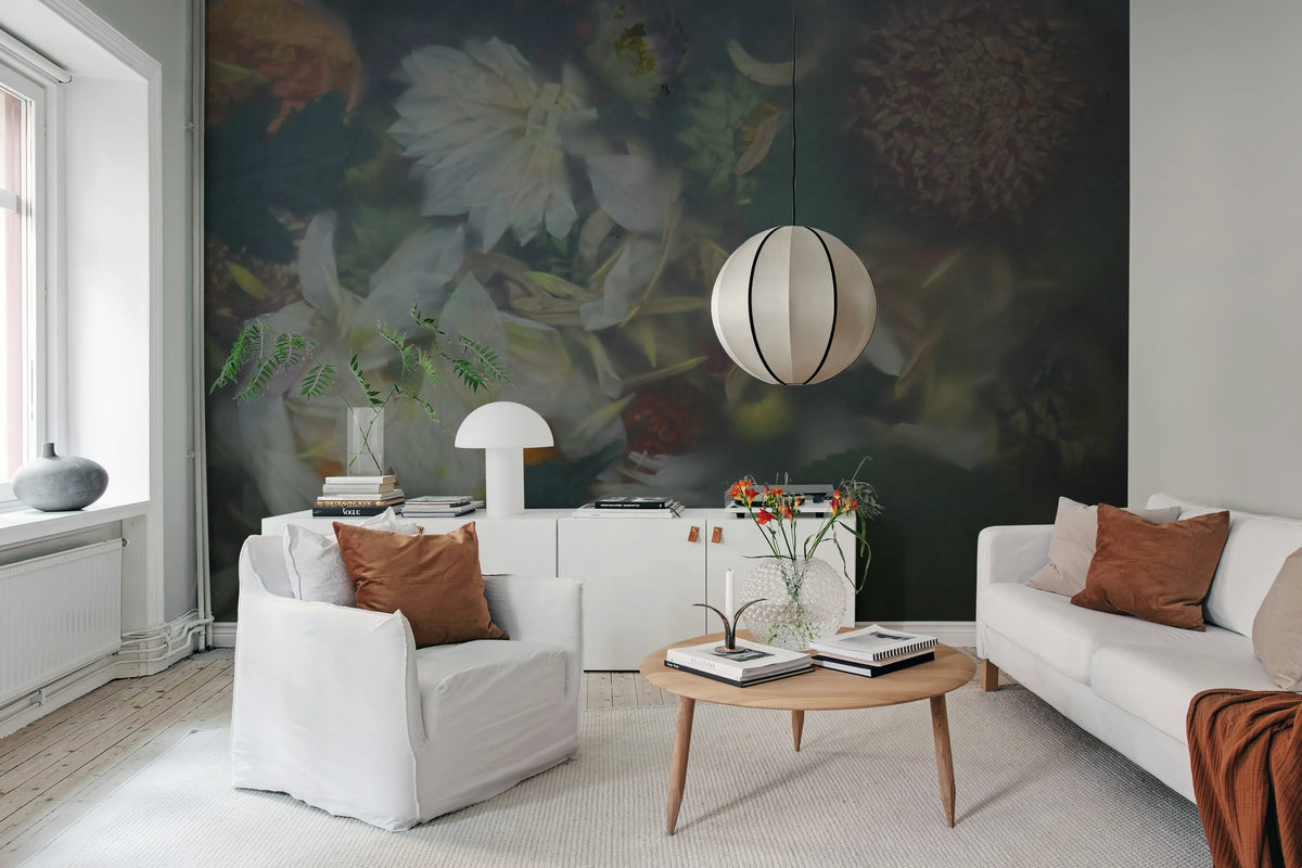 Glossy Flower, Summer Mural Wallpaper - room preview 02