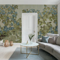 Parkflowers, Blue Mural Wallpaper - room preview 02
