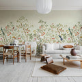 Songbird Mural, Beige Mural Wallpaper - room preview 02
