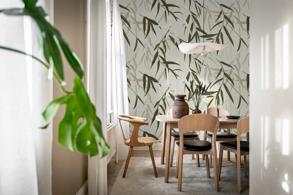 Bamboo Jungle, Brown Mural Wallpaper - room preview 02