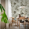Bamboo Jungle, Brown Mural Wallpaper - room preview 02