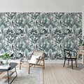 Tropical Monkeys, Blue Mural Wallpaper - room preview 02