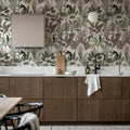 Tropical Monkeys, Red Mural Wallpaper - room preview 02