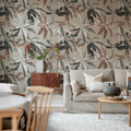 Lily Garden, Rust Mural Wallpaper - room preview 02