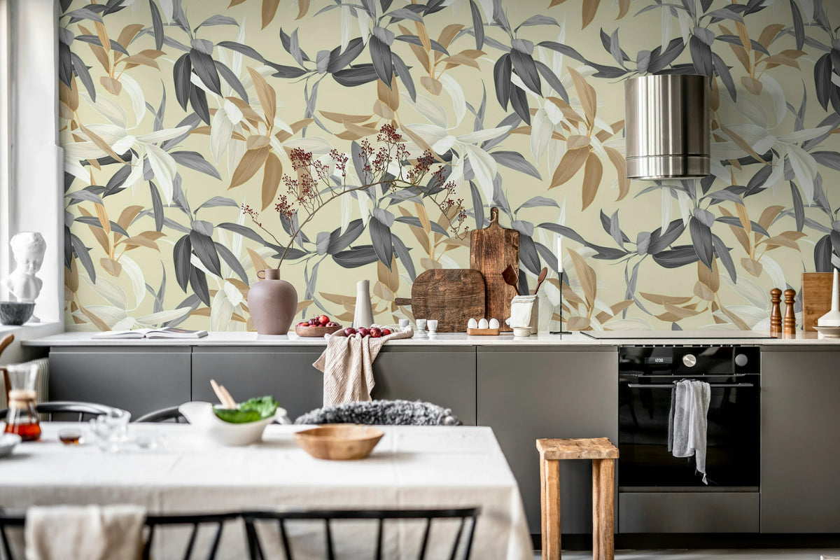 Lily Garden, Honey Mural Wallpaper - room preview 02