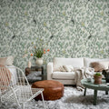 Parrot Shrubbery, Green Mural Wallpaper - room preview 02