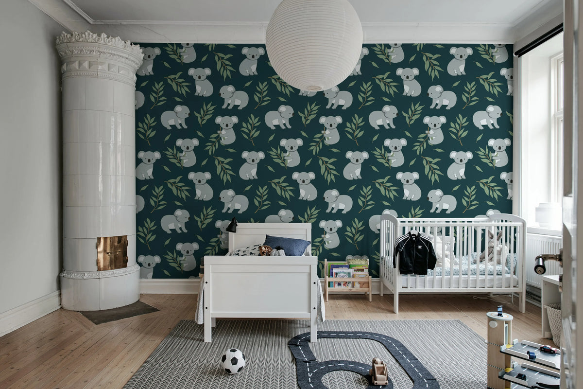 Koala Friends, Night Mural Wallpaper - room preview 02