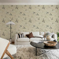 Swallow Sky, Beige Mural Wallpaper - room preview 02