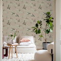 Swallow Sky, Dusty Pink Mural Wallpaper - room preview 02